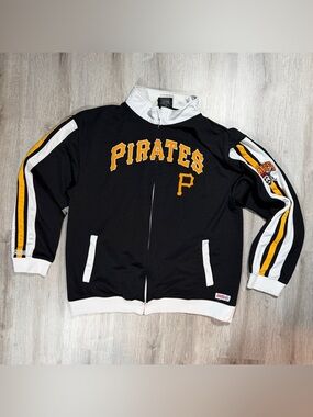 MLB Stitches Pittsburgh Pirates Black & White Kids Track Jacket Baseball
